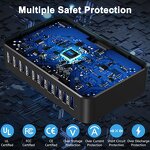 540W GaN4 Fast Charger Manufacturer - PD 3.0 Compatible 5A 5C Portable Wall Plug for iPhone 10-Port Desktop Charger