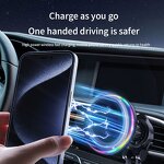 15W Compact Wireless Magnetic Car Charger Manufacturer - Rapid Charging LED Short Circuit Safe with QC2.0 QC3.0 Type-C Port