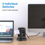 8-Socket Expansion Adapter Manufacturer - 3 USB (1 USB-C) Ports Multi-Plug Distributor Wall Charger for Cruise Travel