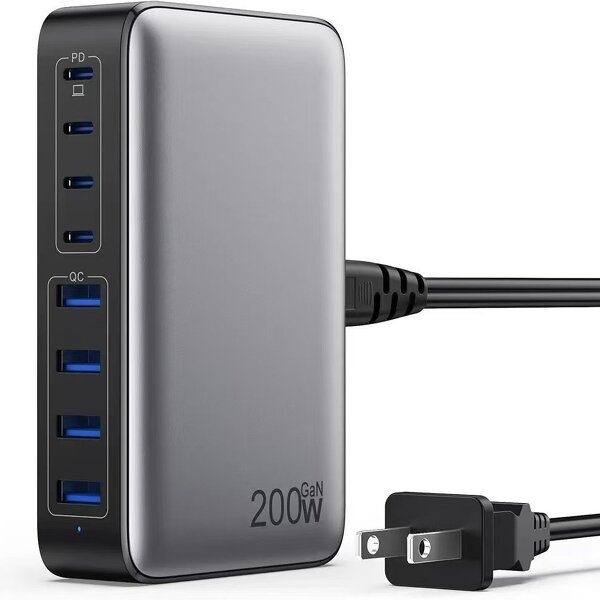 200W USB C Charger Block Manufacturer - Upgraded GaN III 8-Port Fast Charging Hub PD 65W for MacBook Pro Air