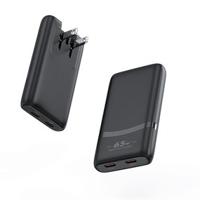 65W GaN USB C Power Adapter Manufacturer - Dual Type C PD 3.0 Fast Ultra-Thin Portable Charging for iPhone 15 EU US UK Plug