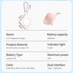 3 in 1 Metal Magnetic Wireless Power Bank Manufacturer - for iPhone Airpods Watch Mini Portable Fast Charging 5000mAh External Battery
