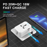 Universal Travel Adapter Manufacturer - One International Wall Charger AC Plug Adaptor Smart 5.6A ABS 1500W OTP OVP for US EU UK AUS