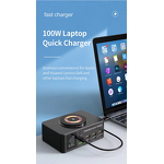 8-Port Fast Charging Station Hub Manufacturer - 15W Wireless PD 100W for Laptop USB C GaN 140W for iPhone 16 with SCP