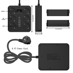 EU Travel Power Strip Manufacturer - 6-Socket 2500W with 4-USB 2 Type-C Overload Protection 1.8m Line CE Certified for Laptop Camera