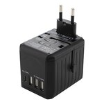 Smart Universal Travel Adapter Manufacturer - International Plug Adaptor Wall USB Type-C PD 2000W OTP OCP for USA EU UK AU