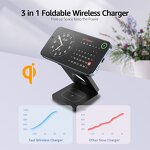 Foldable Magnetic Wireless Charger Manufacturer - 3 in 1 Charging Station for Apple Fast Stand for iPhone 16-12 Series