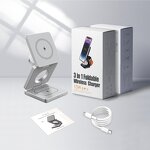 15W Magnetic Folding Wireless Charger Manufacturer - 3 in 1 Fast Charge for iPhone Watch AirPods Samsung Galaxy Buds