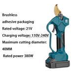 Electric Pruning Shears Manufacturer - Rechargeable Lithium 21V Powerful for Garden Fruit Tree Secateurs
