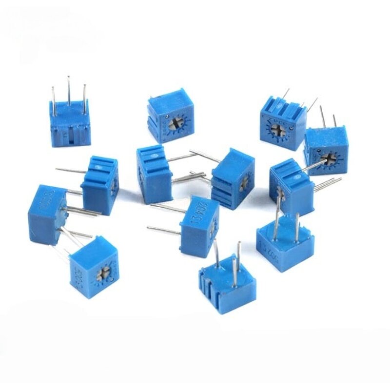 Precision Potentiometer Manufacturer - Xin Da 3296W (50R) 50 Ohm Multi-Turn DIP Sealed Trimmer for Medical Equipment