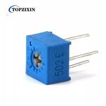 Precision Potentiometer Manufacturer - Xin Da 3296W (50R) 50 Ohm Multi-Turn DIP Sealed Trimmer for Medical Equipment