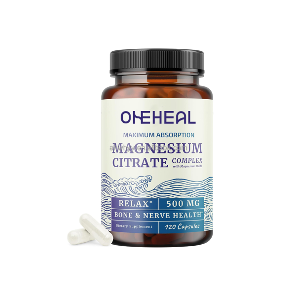 High Absorption Magnesium Citrate 500mg Supplement Calm Relaxation Constipation Digestion Support Magnesium Citrate Capsules