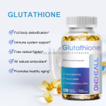 Glutathione Softgel Capsule Powerful Whitening Skin Supplement Vitamin C Collagen Biotin Antioxidant Glutathione Softgel Capsule