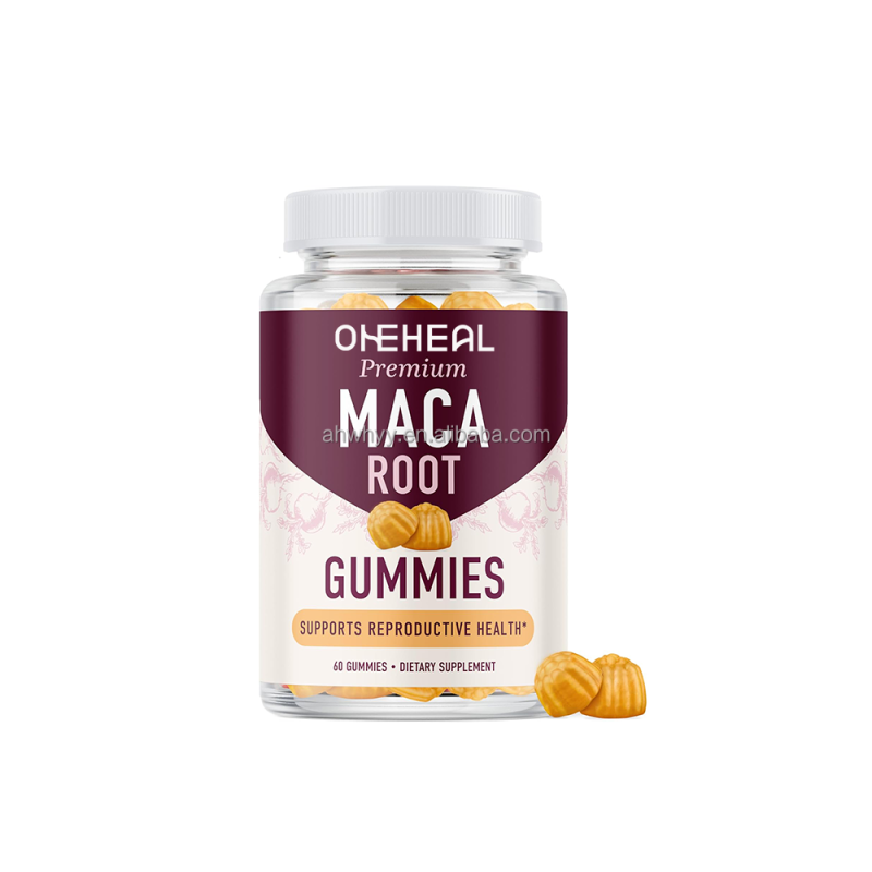 OEM Best Natural Maca Root Gummies Herbal Supplements Performance Custom Energy Support Hormone Balance Maca Root Gummy