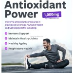 Black Seed Oil Softgel Capsules Cold-Pressed Nigella Sativa Vegan Non-GMO Capsules Herbal Supplement Black Seed Oil Capsule
