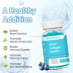 Biotin Collagen Keratin Hair Skin Nails Gummies Supports 15 in 1 Innovative Formula and Effective Biotin Collagen Gummies