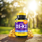 OEM Vitamin D3 5000iu Capsules Vitamin K2 Adult Vitamin D3 K2 Capsule for Bone Health Strength