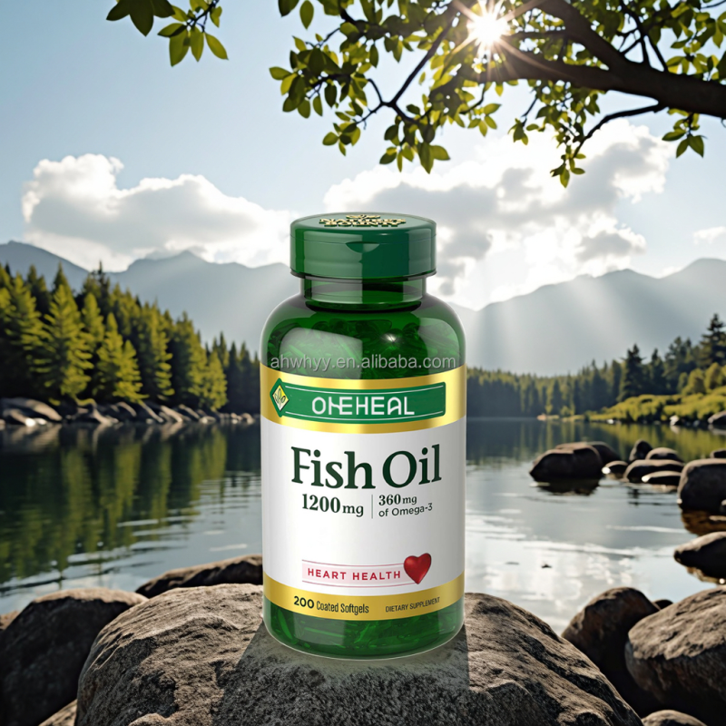 Healthy Heart Nature omega 3 Fish Oil Softgels Supplement Deep Sea High Potency omega 3 Fish Oil Softgel