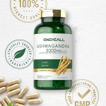 OEM 3000mg Ashwagandha Supplement Capsules Gluten Free Antioxidant Root Extract Ashwagandha Capsules