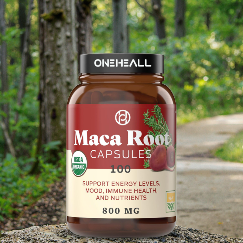 Organic Red Maca Root Capsules Health Supplement Support Energy Levels Pure Maca Capsules