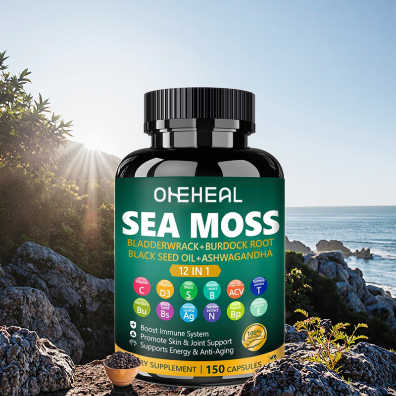 Effective Organic Sea Moss Capsules Immune System Boosting Herbal Supplements Sea Moss Capsules