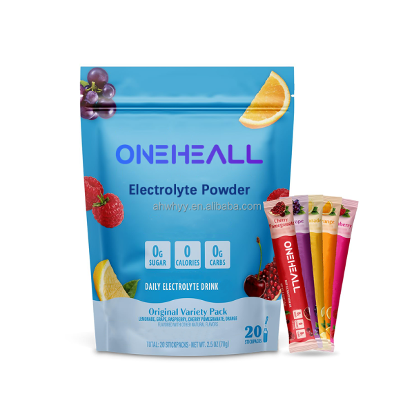 Certified Naturally Hydration Stick Packs Daily Electrolyte Powder Drink Mix Sports Nutrition 6 Key Electrolytes Powder