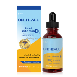 Organic Liquid Vitamin D3 Drops for Kids Immune Support Vitamin D Drop Factory Supply Vitamin D3 Drops