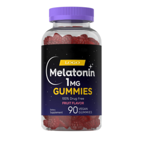 Hot Selling Food-Grade Melatonin Gummies for Deep Sleep Solvent Extracted Packed in Bottle Melatonin Gummies