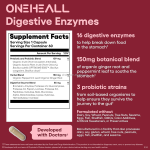 Digestive Enzyme Capsule CT Dual Action Digestive Enzymes Organic Prebiotics Probiotics for Gut Health Digestive Enzyme Capsules