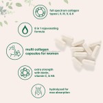 Collagen Capsules Multi-Collagen for Adult Type Hydrolyzed Collagen Peptides Biotin Capsules