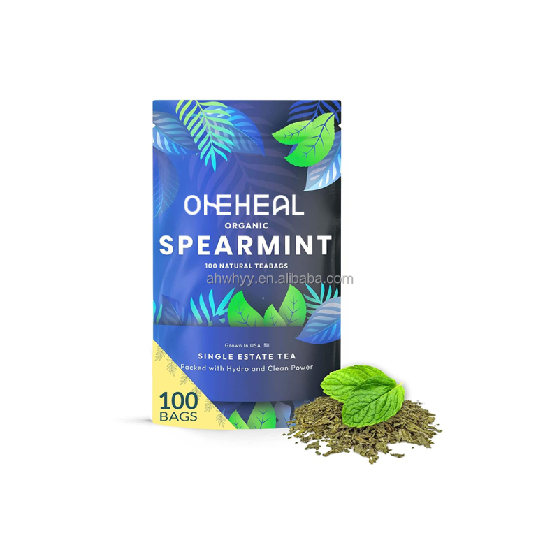 Organic Spearmint Herbal Tea  Eco-Friendly Tea Bags Herbs Pure Spearmint Leaves Tea Bags