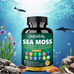 Manufacturer Natural Sea Moss Capsules Promote Thyroid Function Nutrient-Rich Sea Moss Capsules