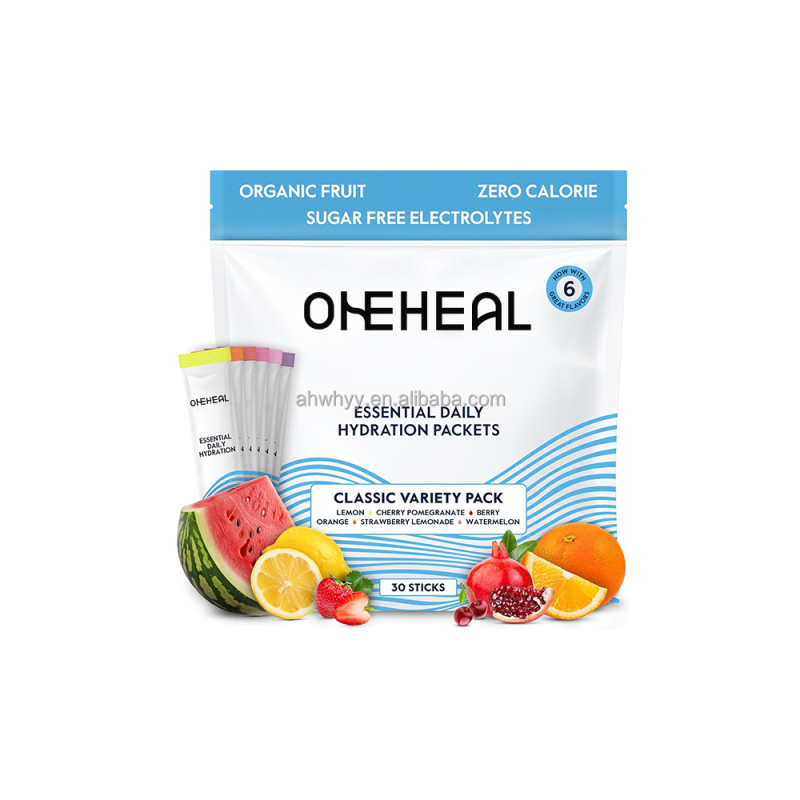 Organic Fruit Liquid Hydration Packets Sugar Free Electrolytes Powder Daily Hydrate Packets Sports Nutrition Electrolyte Powder
