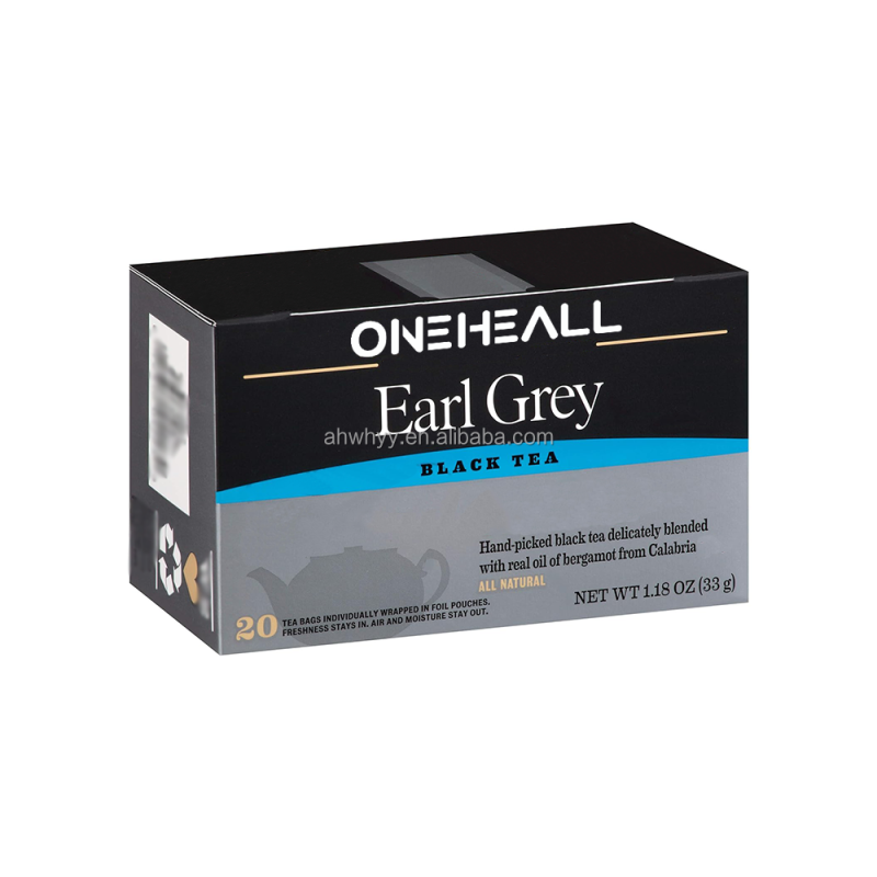 High Quality Earl Grey Black Tea Bags New Age Flavor Wholesale Supplier Decaffeinated Earl Grey Black Tea