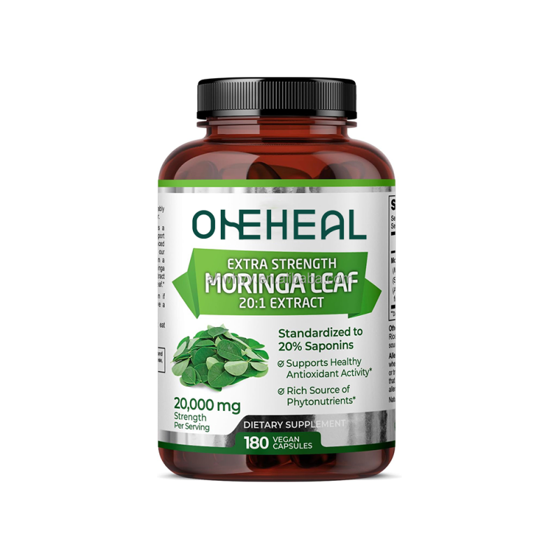 Moringa Leaf Capsules 100% Pure Organic Moringa 20:1 Extract 20,000 mg Vegan Capsules  Moringa Leaf Capsules