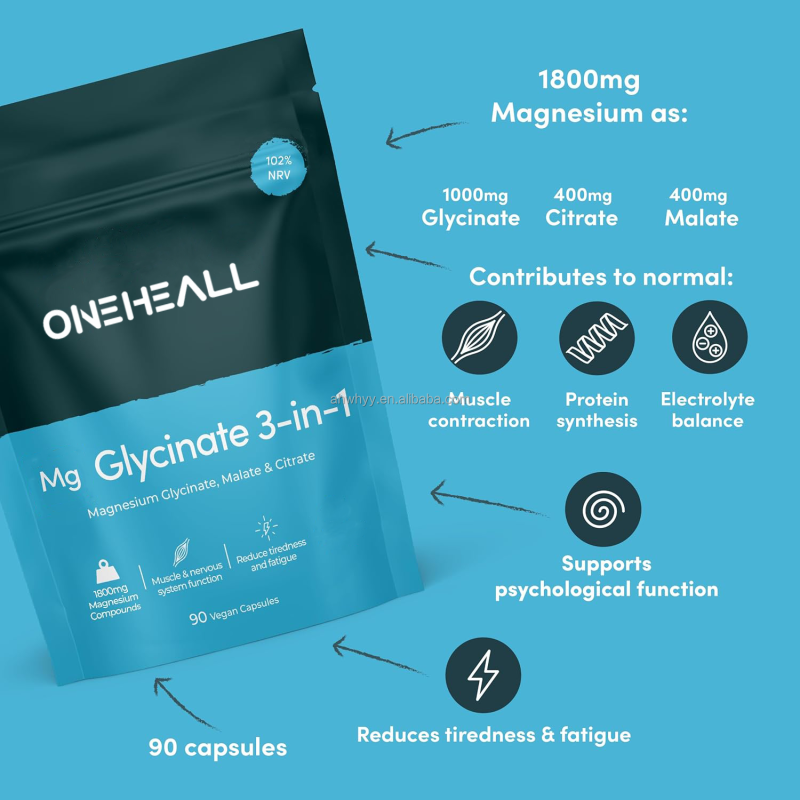 High Quality Magnesium Glycinate Multivitamin Capsules  Health Supplement Efficient Absorption Magnesium Glycinate Capsule