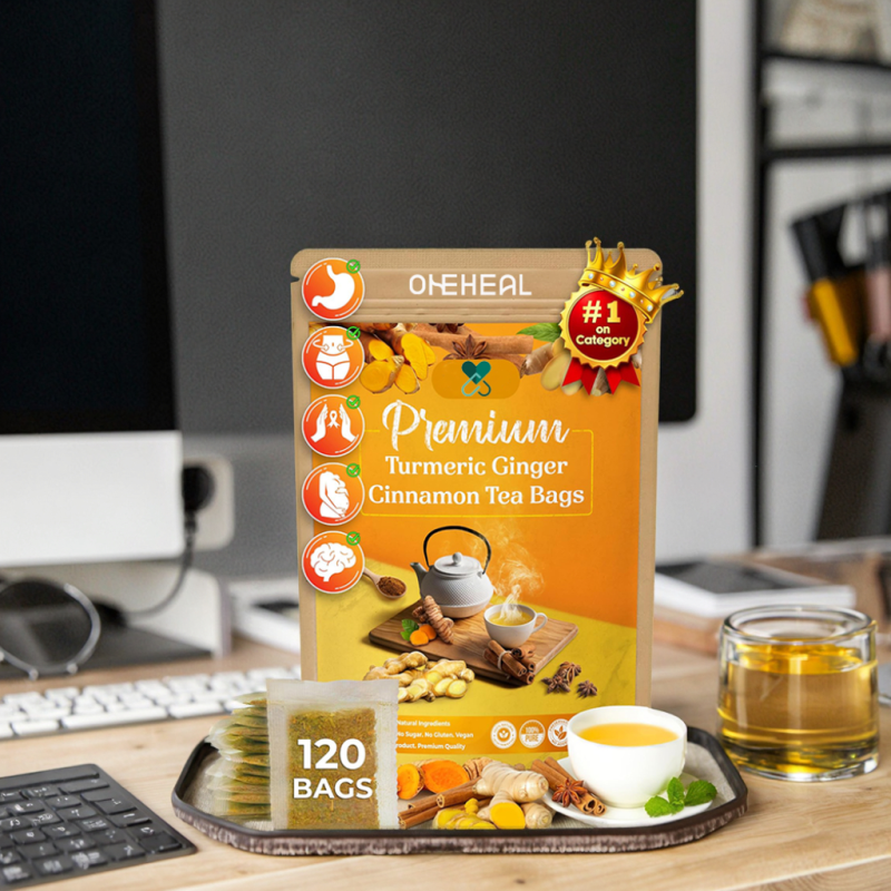 OEM Ingredients Natural Organic Ginger Tea No Sugar No Gluten Premium Natural  Turmeric Ginger Cinnamon Tea Bag