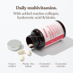 OEM Women's Tablet Vitamins Marine Collagen Hyaluronic Acid 27 Essential Immune System Support Vitamins Tablets