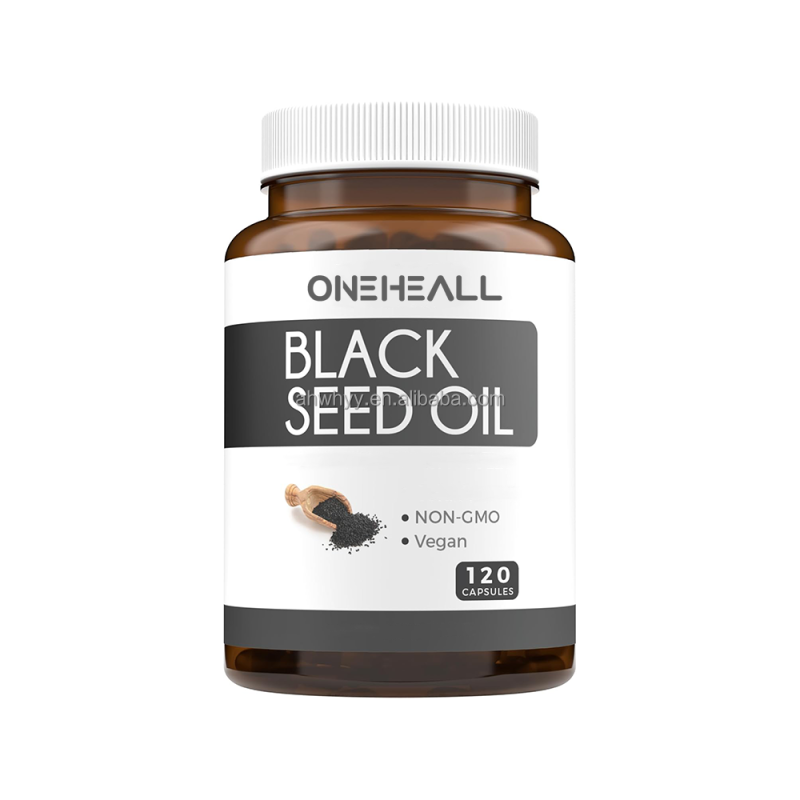 Black Seed Oil Softgel Capsules Cold-Pressed Nigella Sativa Vegan Non-GMO Capsules Herbal Supplement Black Seed Oil Capsule
