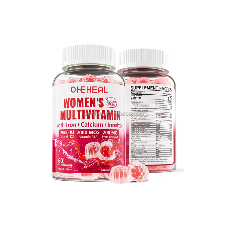 Customizable Flavors Sugar-Free Multivitamin Gummies for Women OEM Natural Multivitamin Gummies