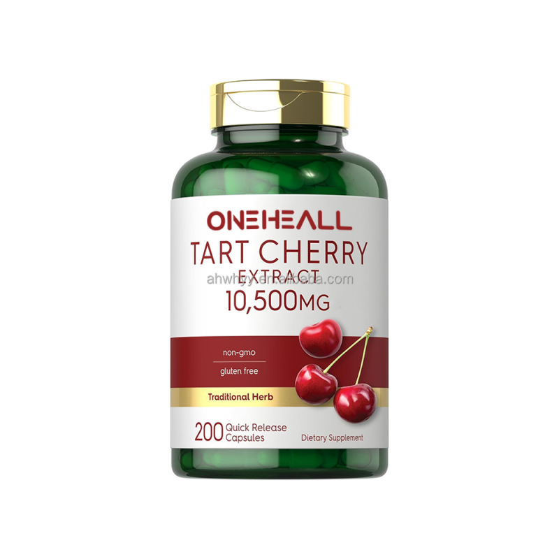 High Potency Tart Cherry Extract Capsules in Fast-absorbing Herbal Supplements Antioxidation Extract Tart Cherry Capsules