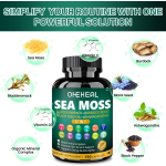 High Quality Organic Sea Moss Black Seed Oil Health Supplements Extract Support Immune Seamoss Capsules