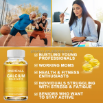OEM Vitamin Softgel 4-in-1Calcium with Vitamin D3 K2 B12 Capsules for Heart Health & Immune Support Multivitamin Softgel Capsule