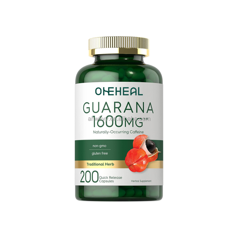 Guarana Extract Capsules Naturally Occurring Supplement Antioxidant Health Supplements Guarana Capsules