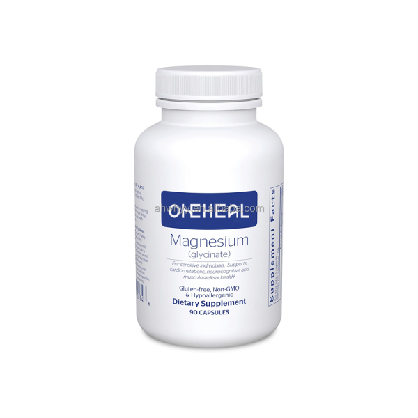 OEM/ODM Natural Magnesium Glycinate Primitive GMP Quality Friendly Superior Absorption Magnesium Glycinate Capsules