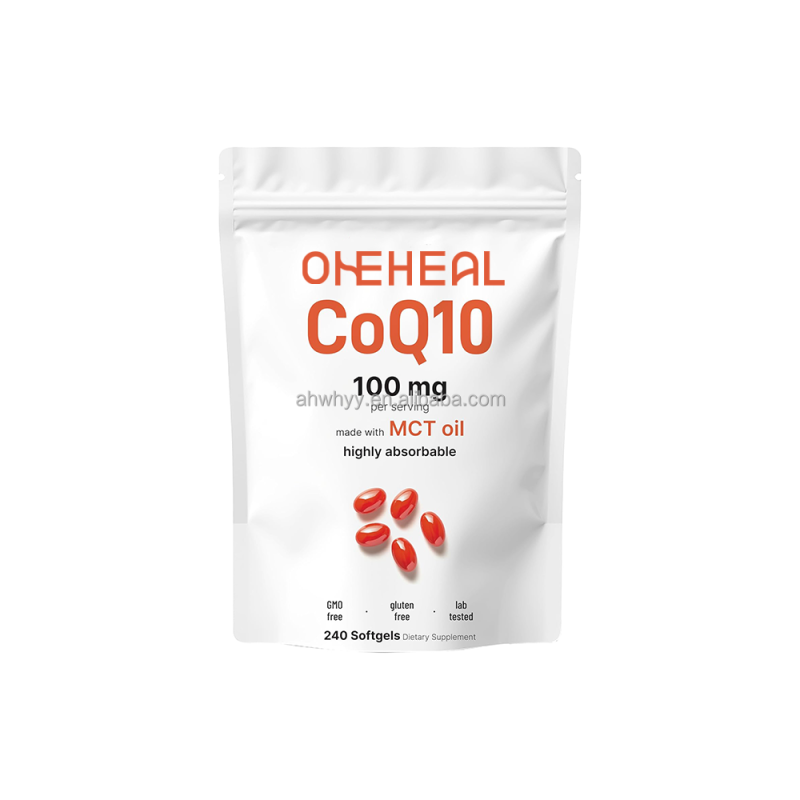 Private Label COQ10 Supplement Coenzyme Q10 Capsules Support Heart Per Serving High Absorption CoQ10 Softgels