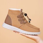 Couple Cotton Shoes Manufacturer - 2025 Best-selling Mid-Calf Warmth Student Shoes with Elastic Laces One-Piece Snow