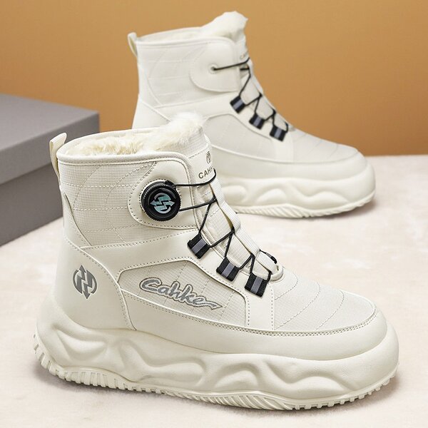 Winter Men's Snow Boots Manufacturer - 2025 New Swivel Buckle Fleece-Lined Thickened Severe Warm Thick-Soled EVA Insole