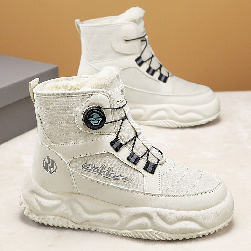 Winter Men's Snow Boots Manufacturer - 2025 New Swivel Buckle Fleece-Lined Thickened Severe Warm Thick-Soled EVA Insole