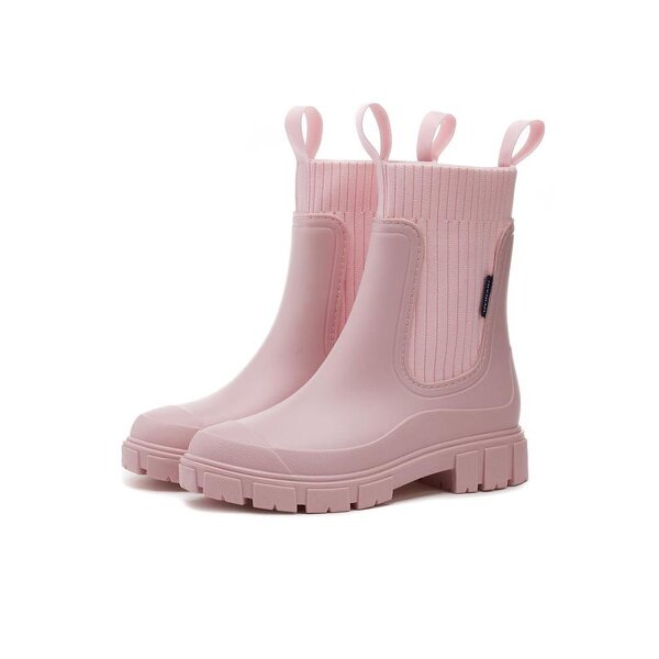 Women's Chelsea Rain Boots Manufacturer - Hot Selling Elastic Ankle Mid Top Waterproof PVC for Indoor Outdoor Winter